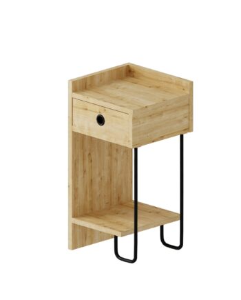 Funzi Living Sirius Natbord  Venstre       Hylde Og   Skuffe Eg Melamin  32x30
