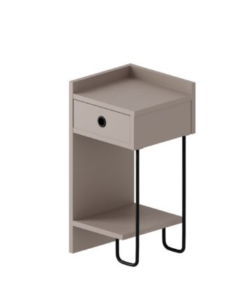 Funzi Living Sirius Natbord  Venstre       Hylde Og   Skuffe Lys Mokka Melamin  32x30