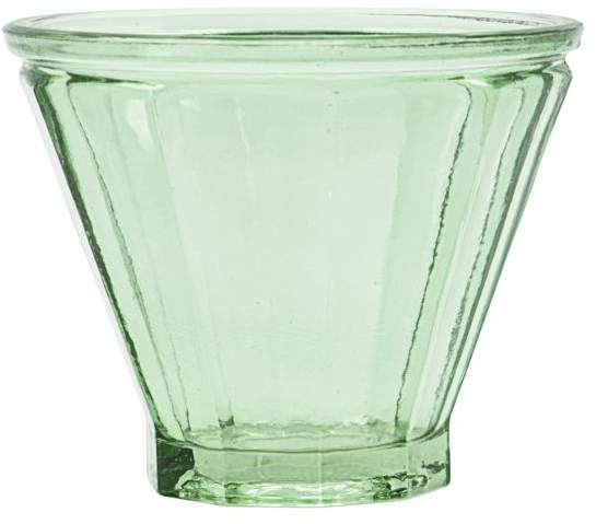 Fyrfadsstage House Doctor Fren Håndlavet Grønt Glas ø11 5x9 Cm