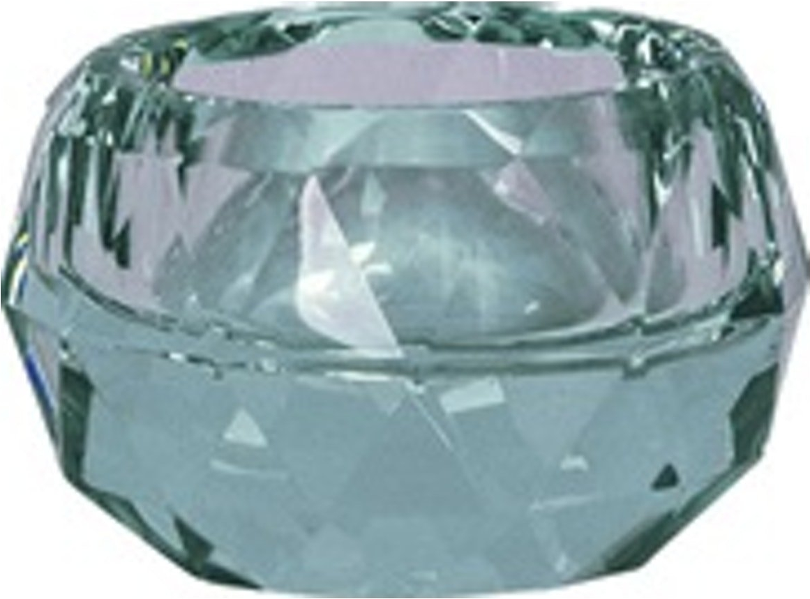 Fyrfadsstage House Of Sander Georgine Mintgrøn Glas ø5 H4 Cm Kubistisk Skåret