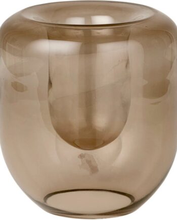 Glasvase Kristina Dam Opal Brun ø14   H16 Cm