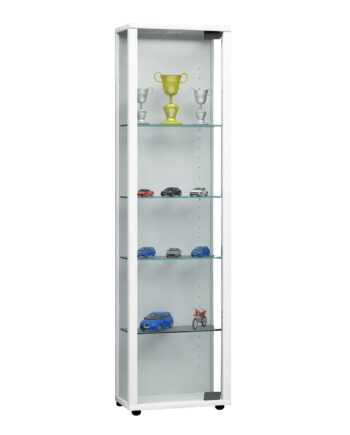 Gulvstående Vitrineskab   Inkl  Led-belysning  113   33   18 Cm  Hvid