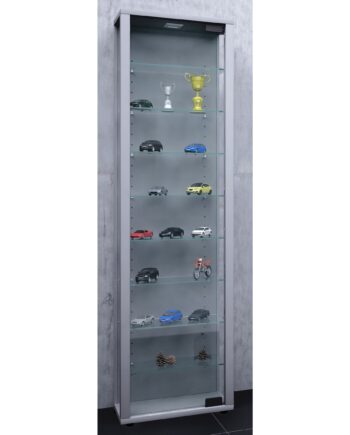 Gulvstående Vitrineskab  113   33   18 Cm  Sølv