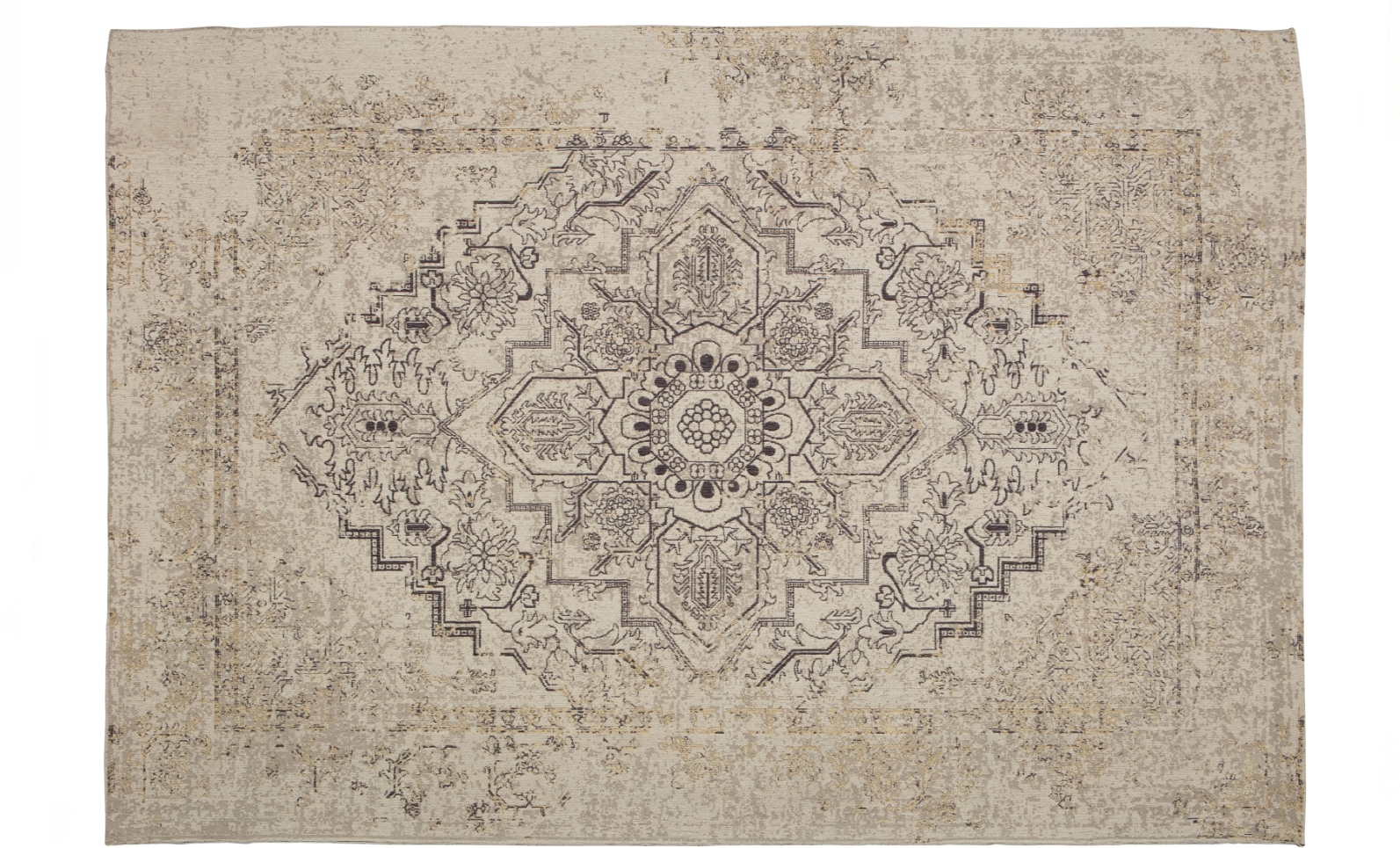 Gulvtæppe Woood Eric 170x240 Cm Multifarvet   Polyester Og Bomuld