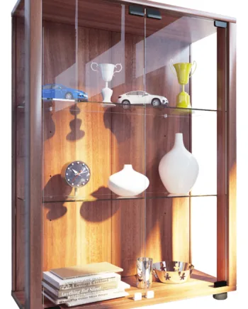 Gulvvitrineskab Med Sikkerhedsglas  80   60   25 Cm  Brun