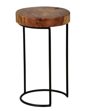 Håndlavet Sidebord   Fscâ -certificeret Sheeshamtræ  28cm