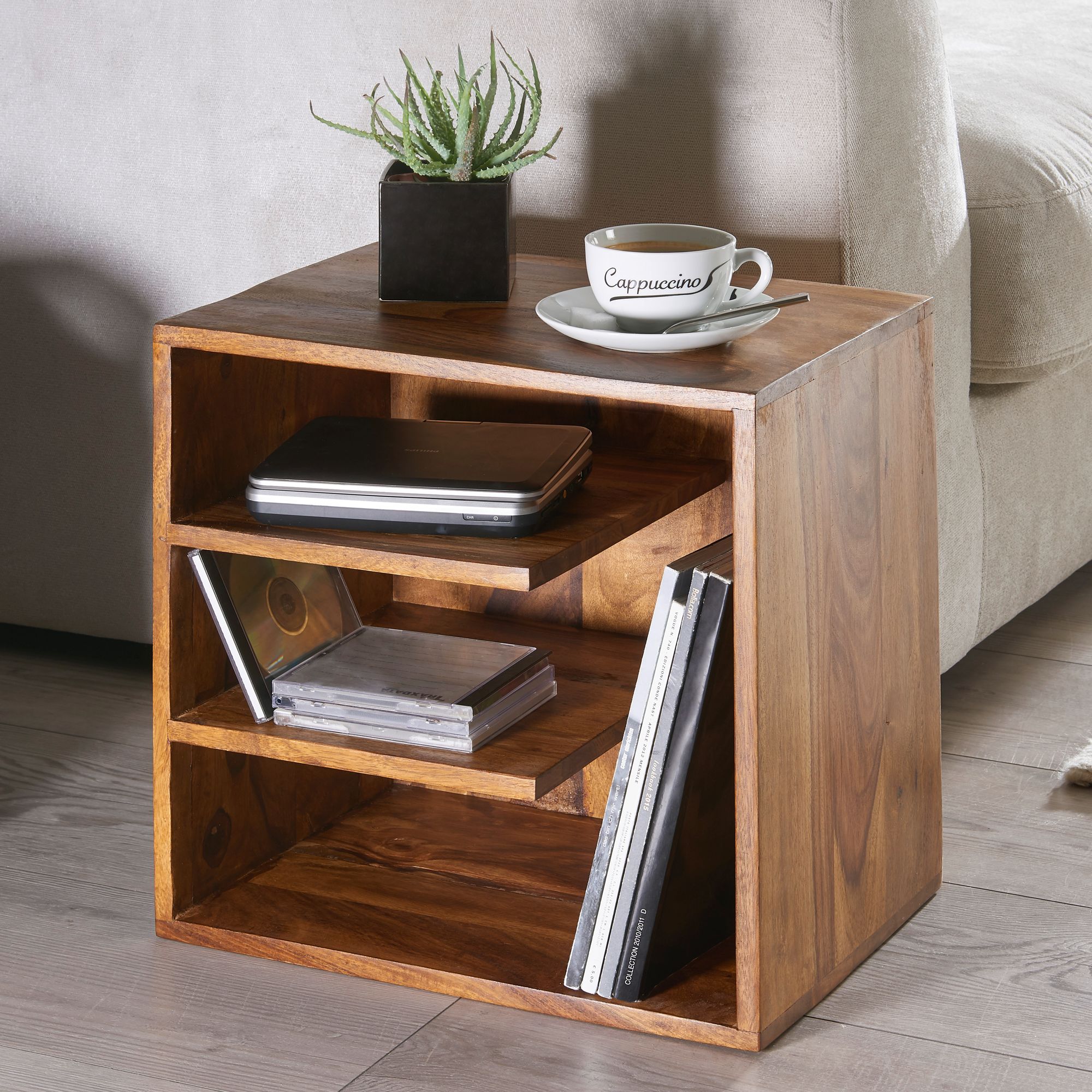 Håndlavet Sidebord   Massivt Fscâ -certificeret Træ  43   43   30 Cm