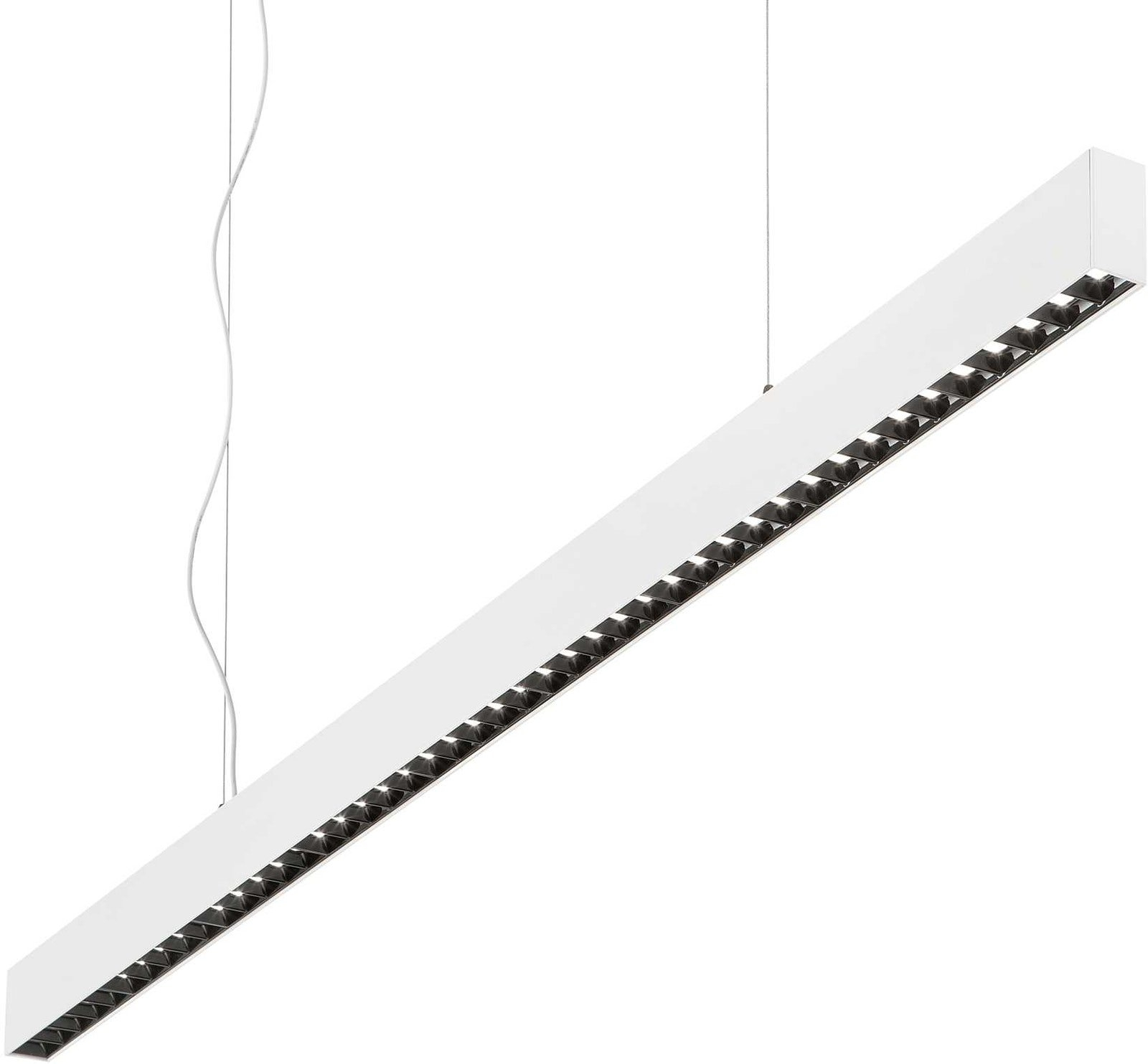 Hængelampe Ideal Lux Office Led Pendel 30w 2800 Lm L120ã H9 150 Cm Aluminium Hvid
