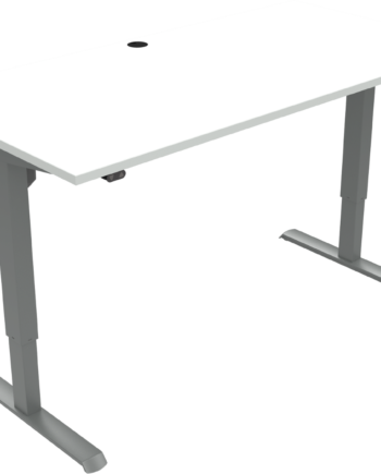 Hæve- Sænkebord Zennord Adaptdesk Højdejusterbart 68-118 Cm 160x80 Cm Hvid Sølv