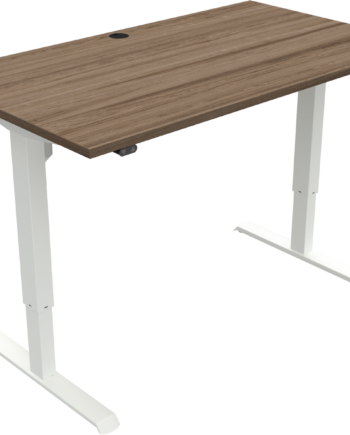 Hæve- Sænkebord Zennord Adaptdesk To-bens Firkantet 140x80 Cm H68-118 Cm Valnød Hvid