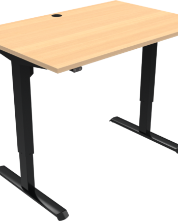 Hæve- Sænkebord Zennord Adaptdesk To-bens 120x80 Cm Bøgefinish Melamin Højde 68-118 Cm