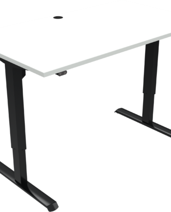 Hæve- Sænkebord Zennord Adaptdesk To-bens 140x80 Cm Justerbar 68-118 Cm Hvid Sort