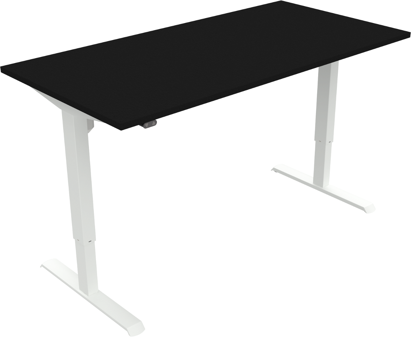 Hæve- Sænkebord Zennord Adaptdesk -bens Kontorbord Sort Hvid 68 118x80x160 Cm