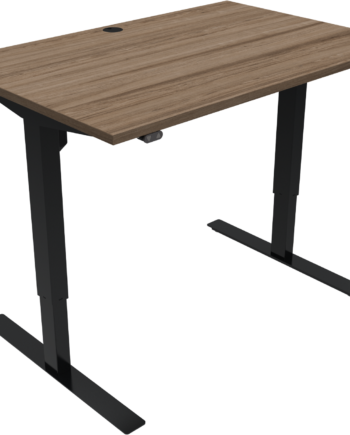 Hæve- Sænkebord Zennord Updown To-bens Højde 68-118 Cm 120x80 Cm Valnød Med Sort Stel