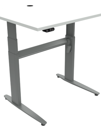 Hæve-sænkebord Zennord Movemate Hvid Sølv Firkantet Ergonomisk Skrivebord H68-120x80x100 Cm