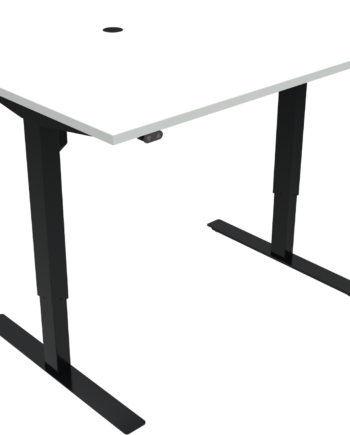 Hæve-sænkebord Zennord Updown To-benet Firkantet Hvid Sort H68-118 Cm 120ã 80 Cm