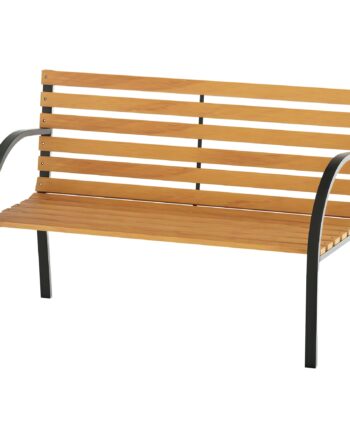 Havebænk  Parkbænk   -personers  Have  Stål   Fyrretræ  Natur  B122   D60   H83 Cm