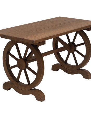 Havebord  Balkonbord  Træbord  Hjuldesign  Vejrbestandigt  Massivt Træ  Natur  110   B60   H65 Cm