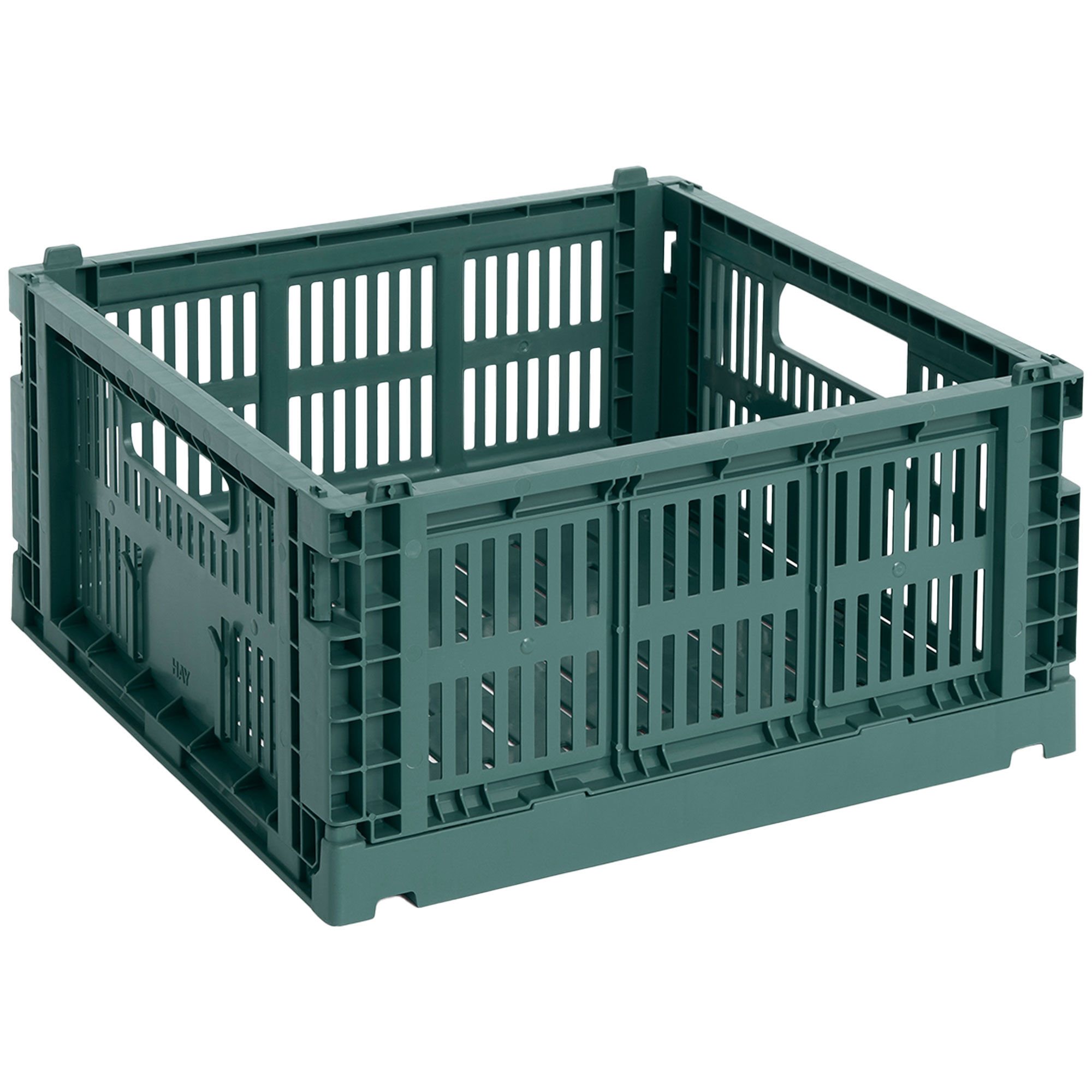 Hay Colour Crate Medium Square Opbevaringskasse  Mørkegrøn