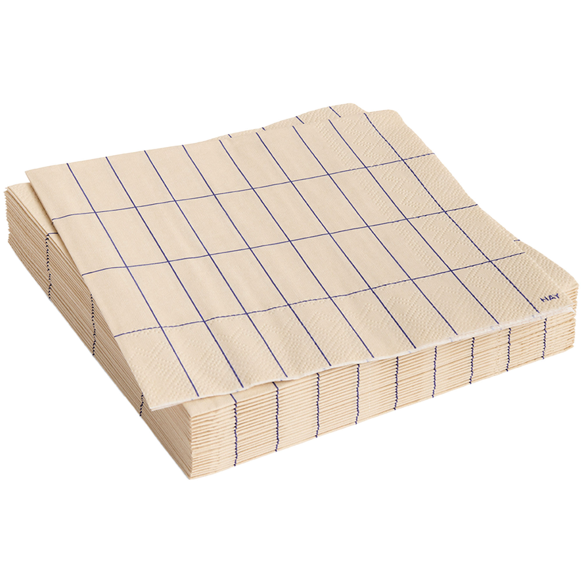 Hay Pattern Frokostservietter Off-white Blue Grid 20 Stk