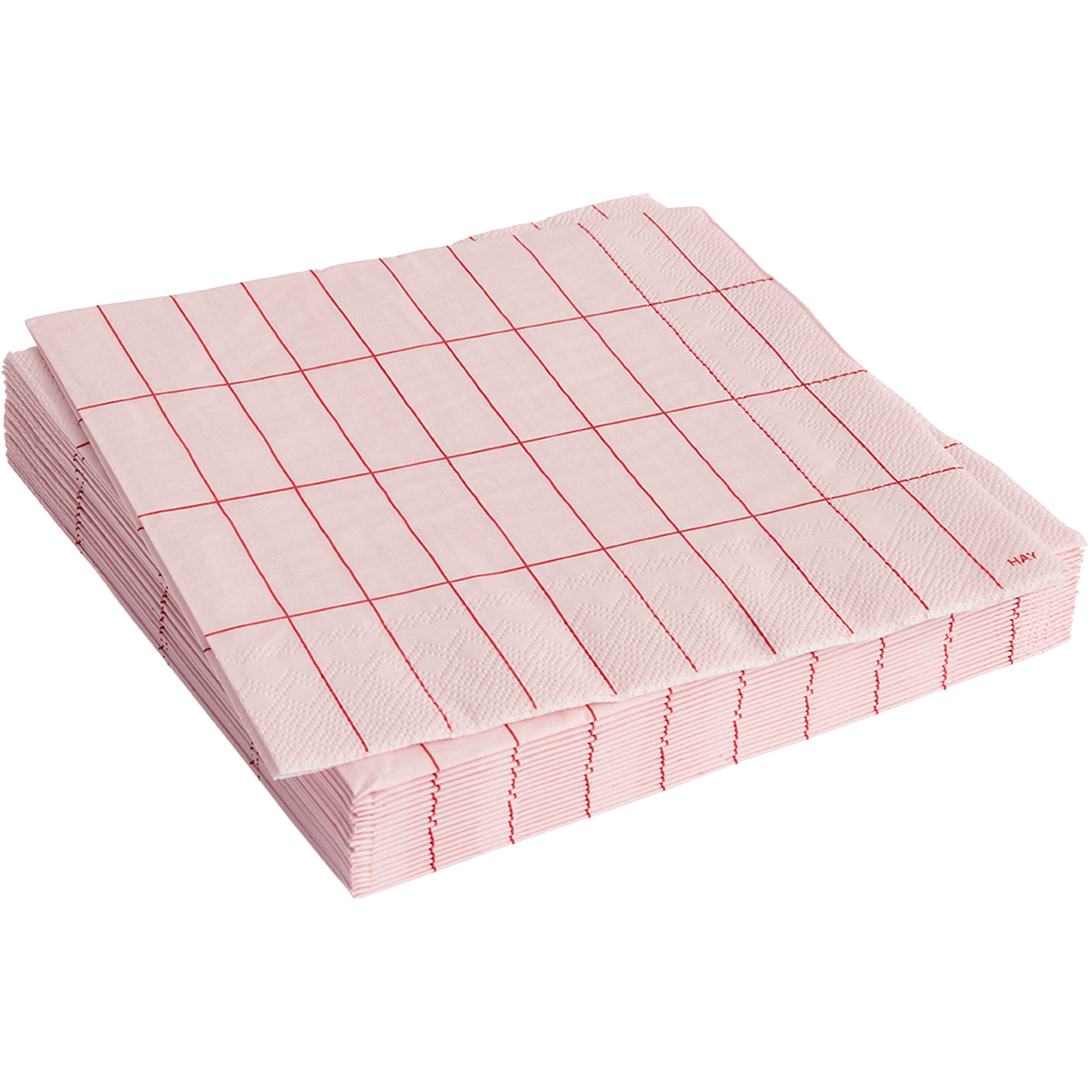 Hay Pattern Middagsservietter Pink Red Grid 20 Stk