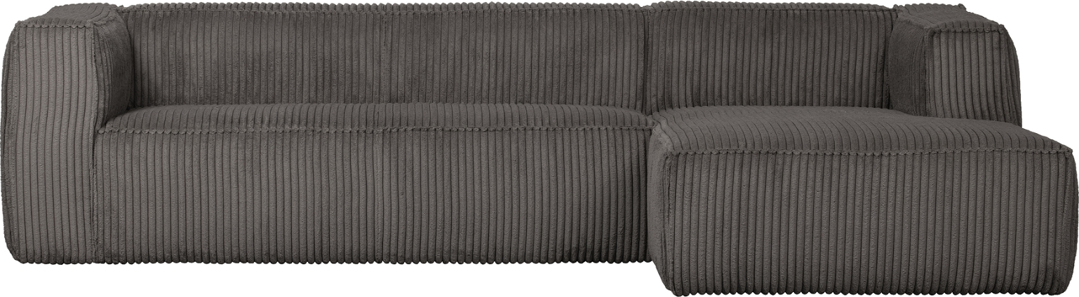 Hjørnesofa Højrevendt Woood Exclusive Bean Fløjlssofa   Terrazzofarvet Split Rib Polyester  Fsc-træramme  T37 Hr30 Komfort