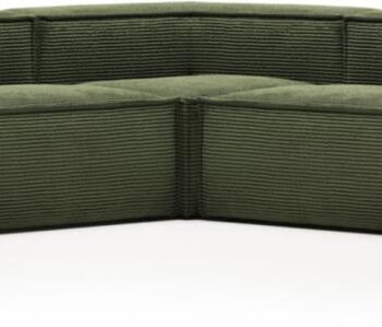 Hjørnesofa Kave Home Blok  -sofa 320x320 Cm Grøn Stof