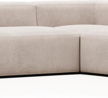 Hjørnesofa Kave Home Blok   Modulsofa   Beige Stof  Nordisk Design Med Bæredygtig Træramme