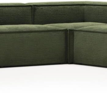 Hjørnesofa Modulsofa Kave Home Blok   Grønt Corduroystof H69x290 320 Cm