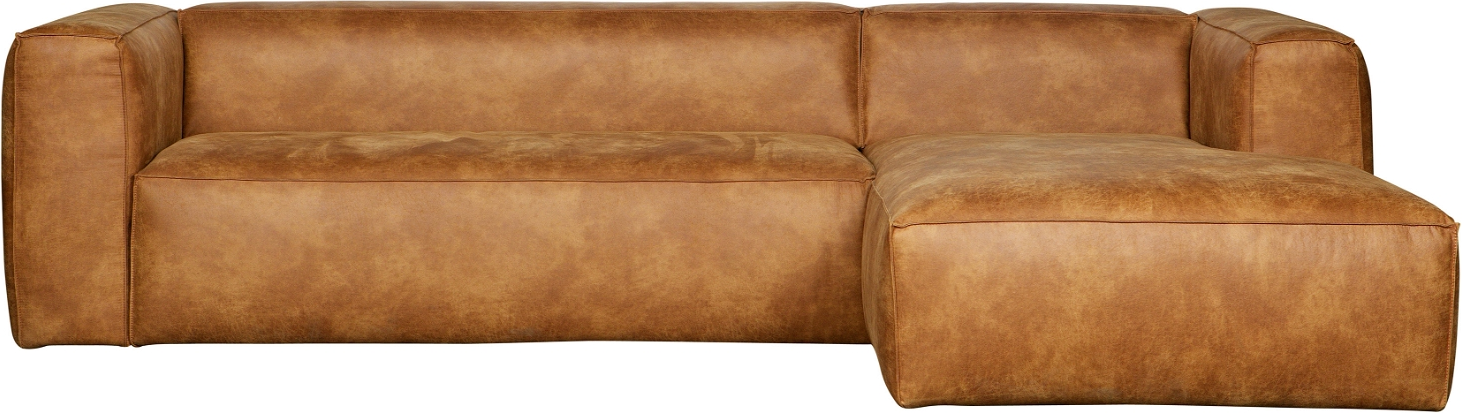Hjørnesofa Woood Bean Højrevendt Lysebrun Læder Polyester ø96 175ã 305ã 73 Cm