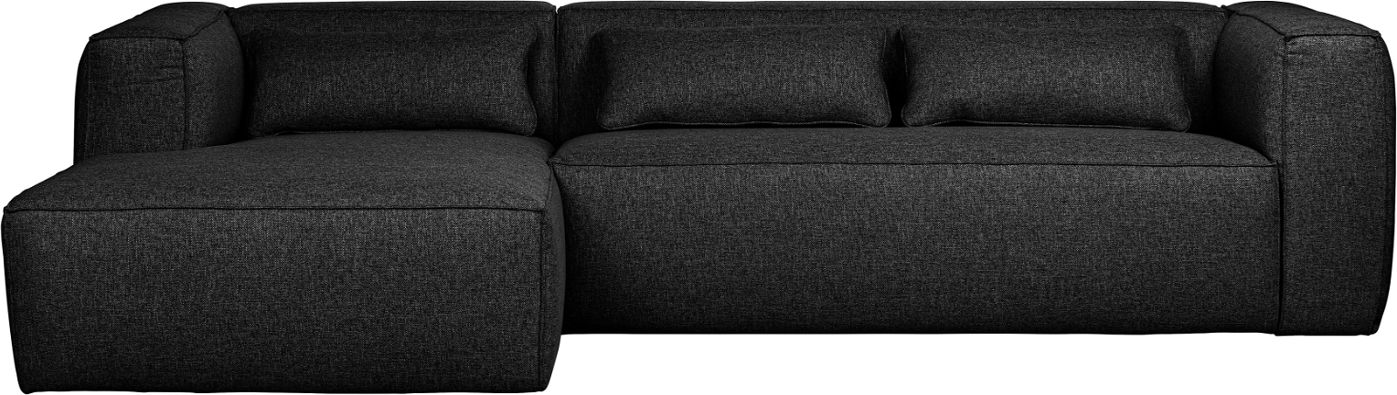 Hjørnesofa Woood Exclusive Bean Venstrevendt  Sort Stof Modulsofa 305ã 175 Cm