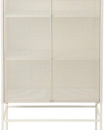 Højskab Og Vitrineskab Kristina Dam Grid  Beige Perforeret Stål  131ã 54ã 76 Cm