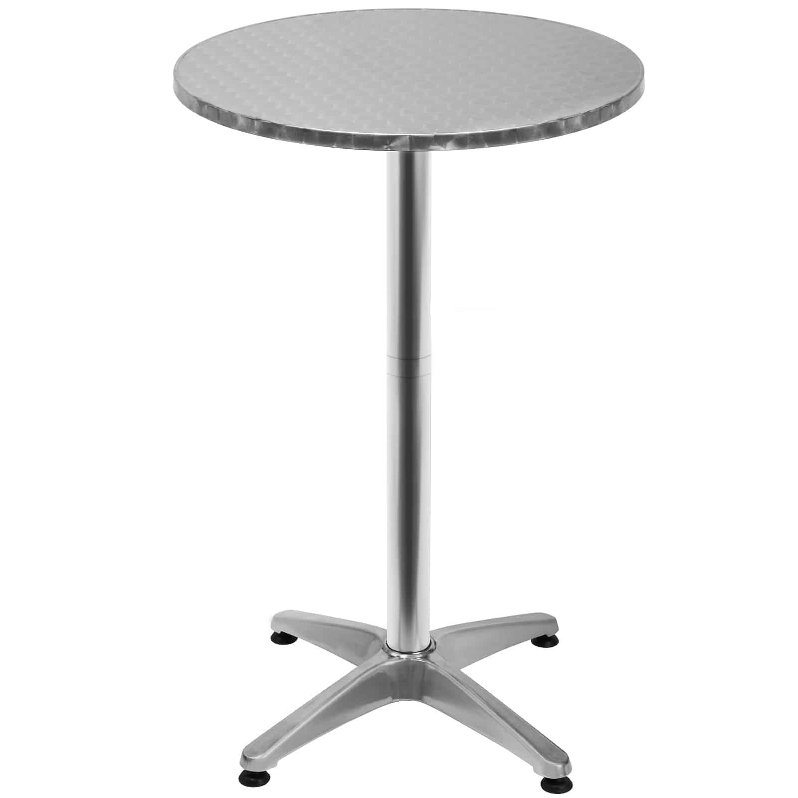 Højt Bord Sølv Aluminium ø60cm  Justerbar   Højden