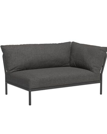 Houe Level   Hjørnemodul Højrevendt Dark Grey Basic  : Erling Christensen Møbler