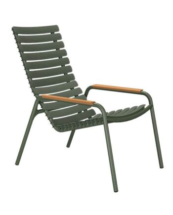 Houe Reclips Loungestol    Bambus Olive Green  : Erling Christensen Møbler