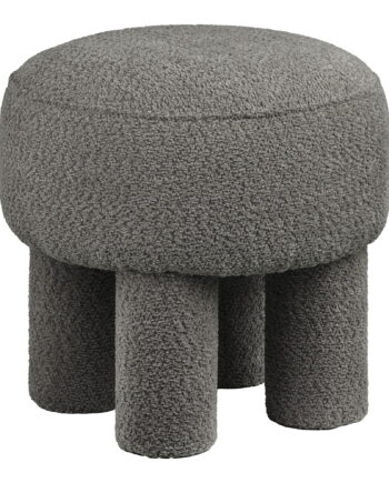 House Nordicâ Canberra Puf  Rund Koksgrå Chenille Polyester Stof  ø43