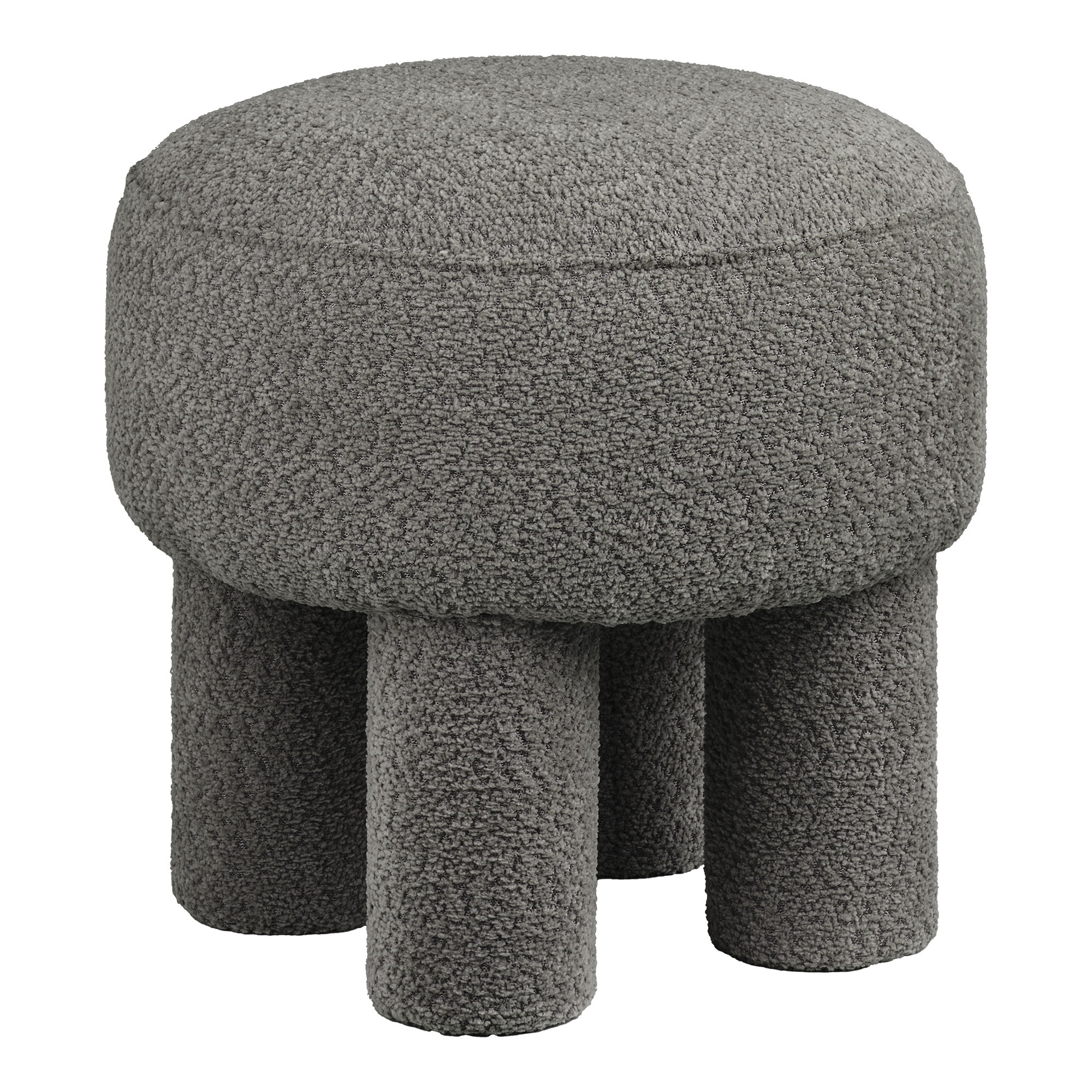 House Nordicâ Canberra Puf Rund Koksgrå Chenille Polyester Stof ø43