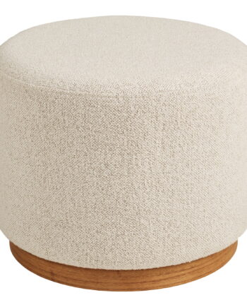 House Nordicâ Daisy Puf  Rund Sand Bouclé Polyester Og Fyrretræ  ø50