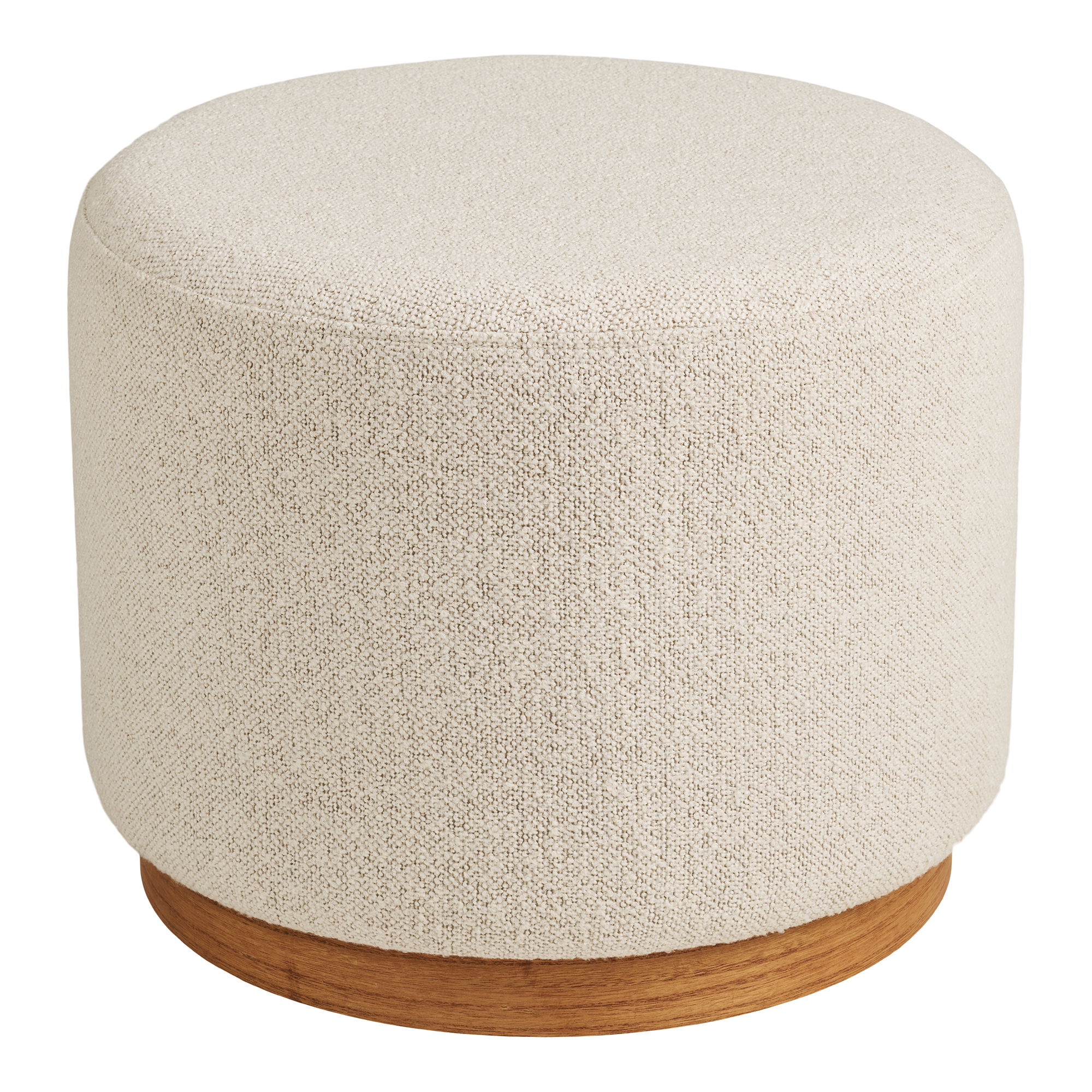 House Nordicâ Daisy Puf Rund Sand Bouclé Polyester Og Fyrretræ ø50