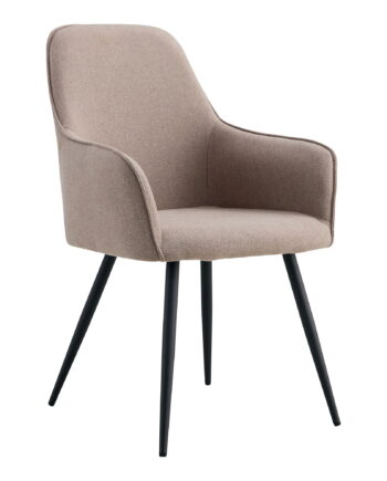 House Nordicâ Harbo Spisebordsstol     Armlæn Stone Grå Polyester Og Sort Metal