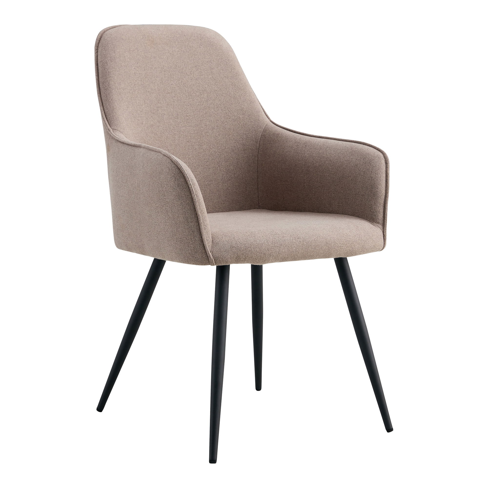 House Nordicâ Harbo Spisebordsstol Armlæn Stone Grå Polyester Og Sort Metal