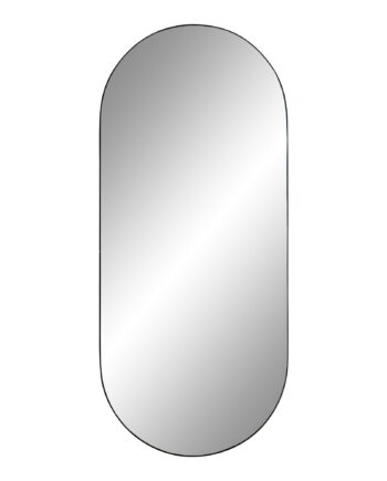 House Nordic Jersey Vægspejl  Oval Spejlglas Og Sort Stål  35x80