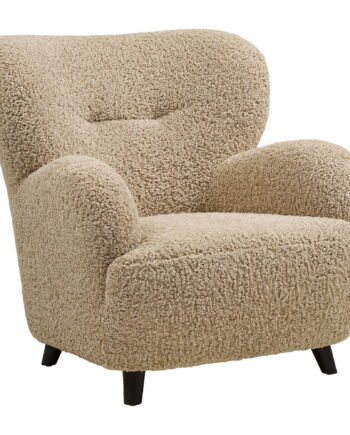 House Nordicâ Lunaro Loungestol     Armlæn Lysebrun Polyester Og Brun Træ