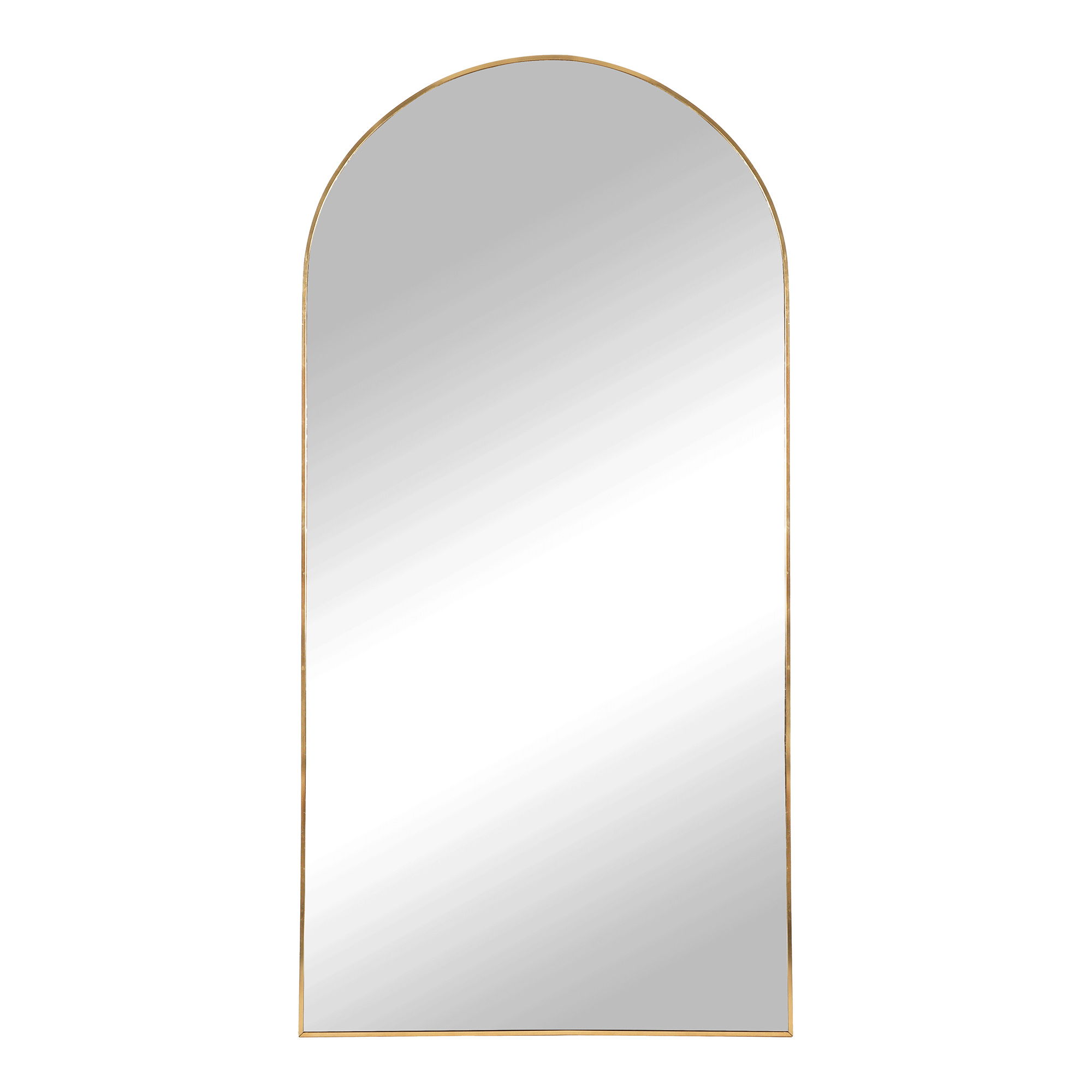 House Nordic Madrid Gulvspejl Spejlglas Og Messing Look Aluminium 90x180