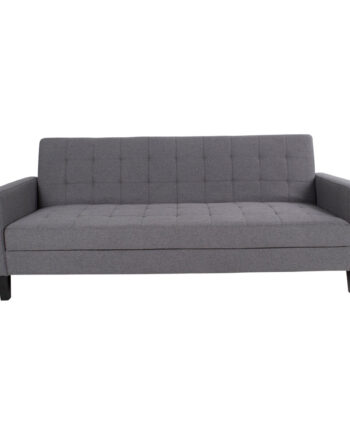 House Nordic Milton Sovesofa     Armlæn Og Opbevaring Grå Polyester Og Birketræ