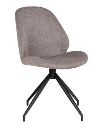 House Nordic Monte Carlo Spisebordsstol     Drejefod Stone Grå Polyester Og Sort Metal
