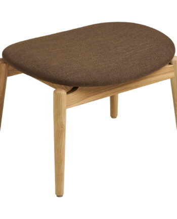 House Nordicâ Olvera Fodskammel  Rektangulær Brun Polyester Og Natur Egetræ  53 5x48