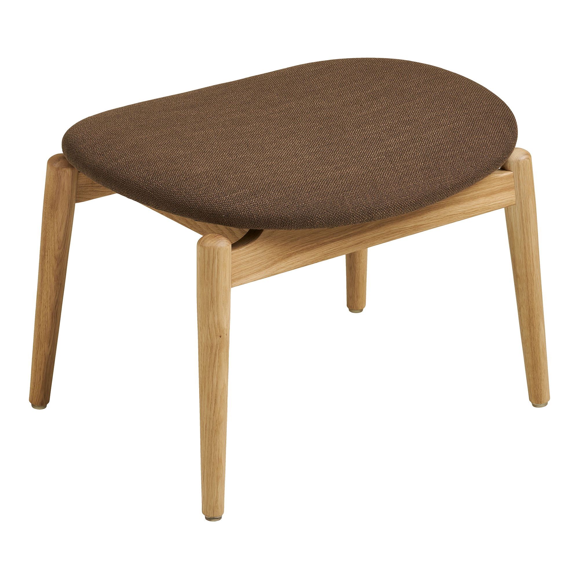 House Nordicâ Olvera Fodskammel Rektangulær Brun Polyester Og Natur Egetræ 53 5x48