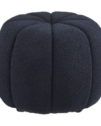House Nordicâ Paisley Puf  Rund Marine Bamse Polyester Stof  ø48