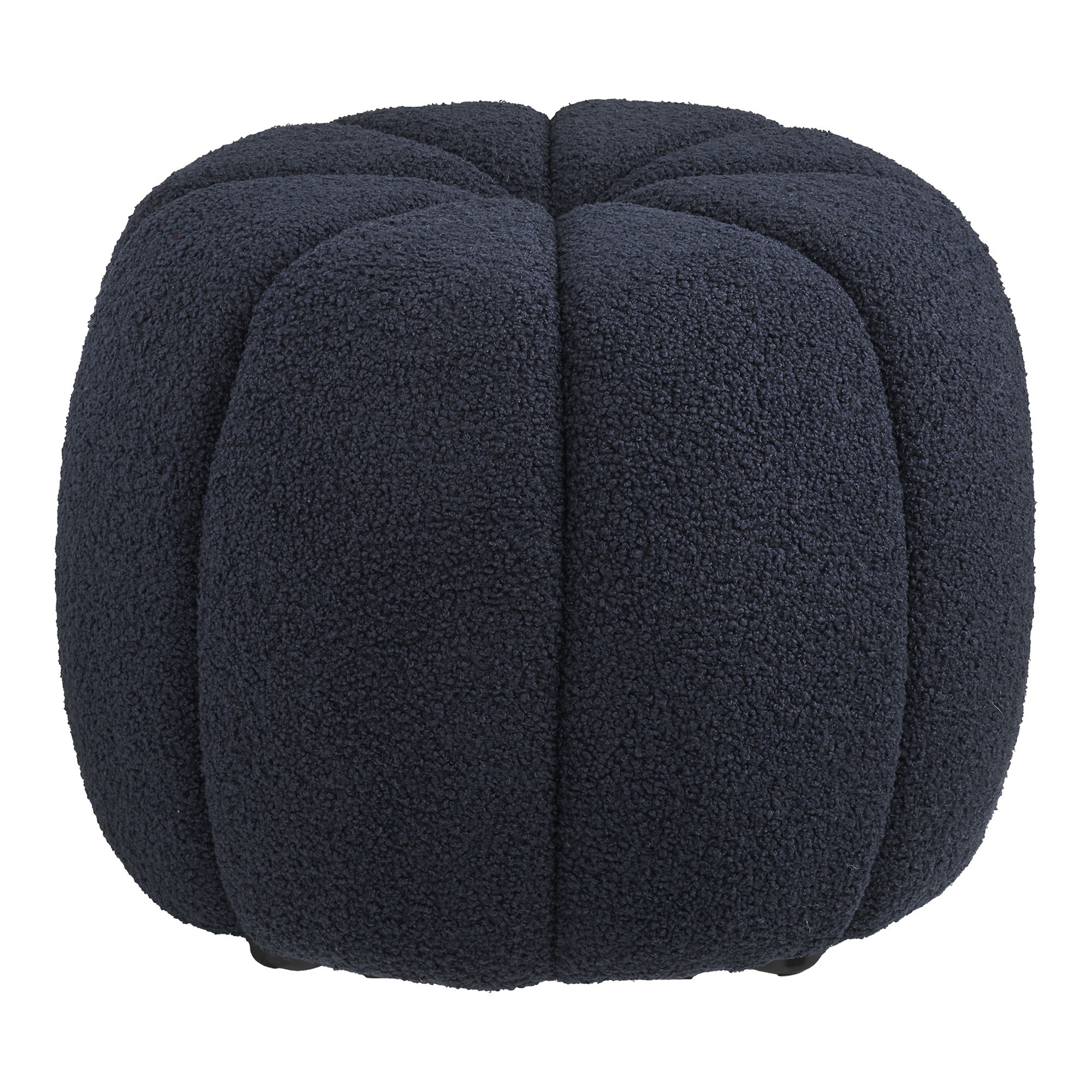 House Nordicâ Paisley Puf Rund Marine Bamse Polyester Stof ø48